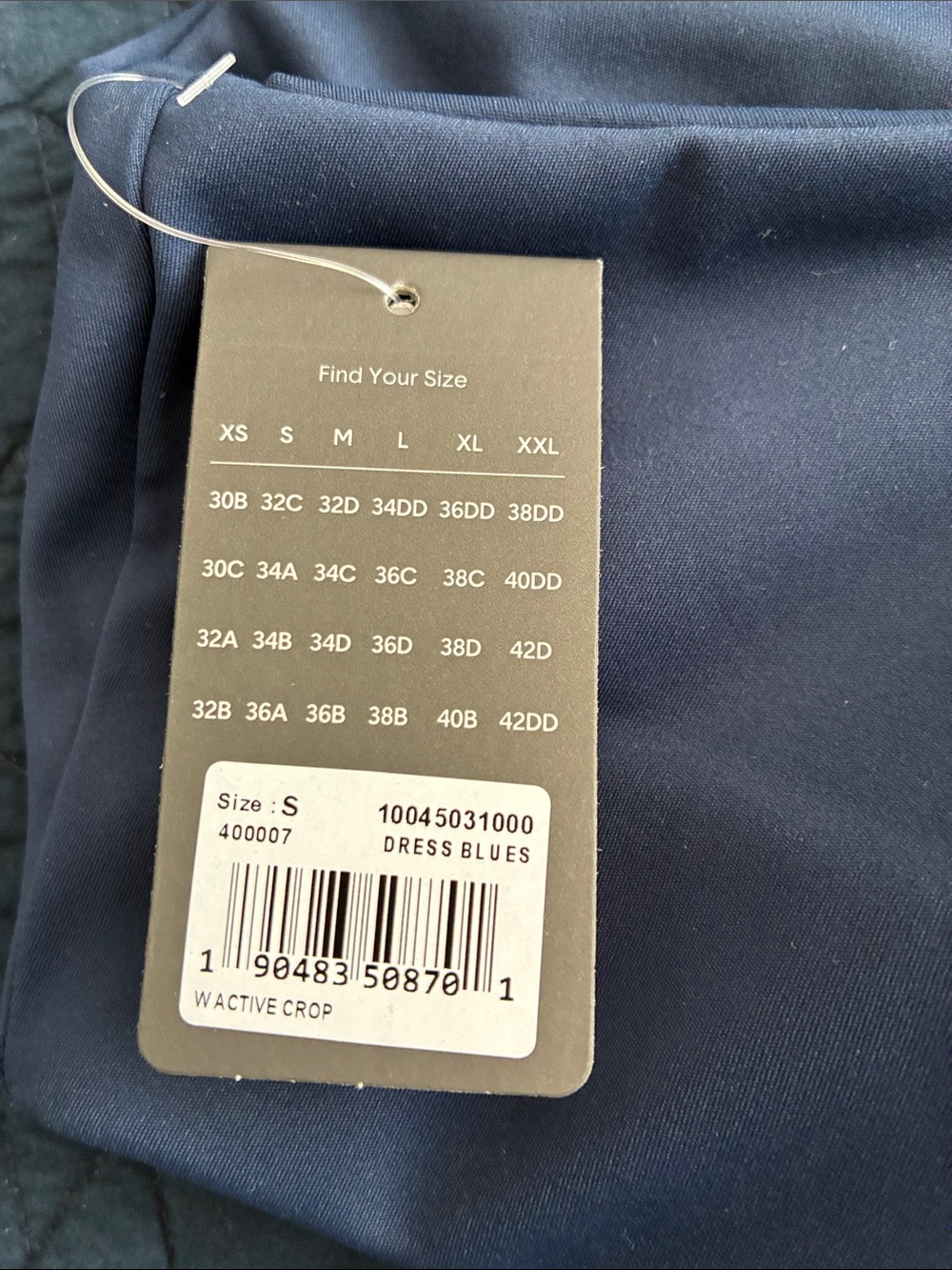 Tommy John Sports Bra Medium Impact Adjustable Size Small Dress Blues - Picture 6 of 8
